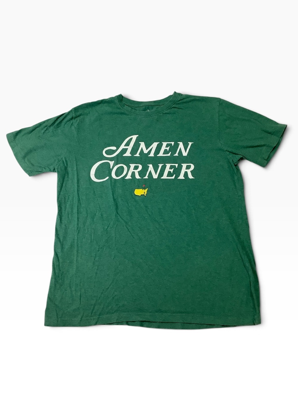 Masters Amen Corner Augusta National Tee Shirt Sz XL Heather Green